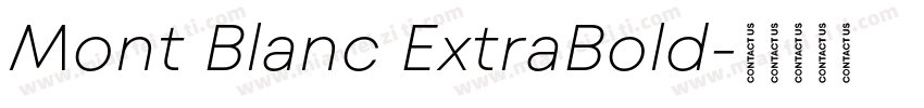 Mont Blanc ExtraBold字体转换